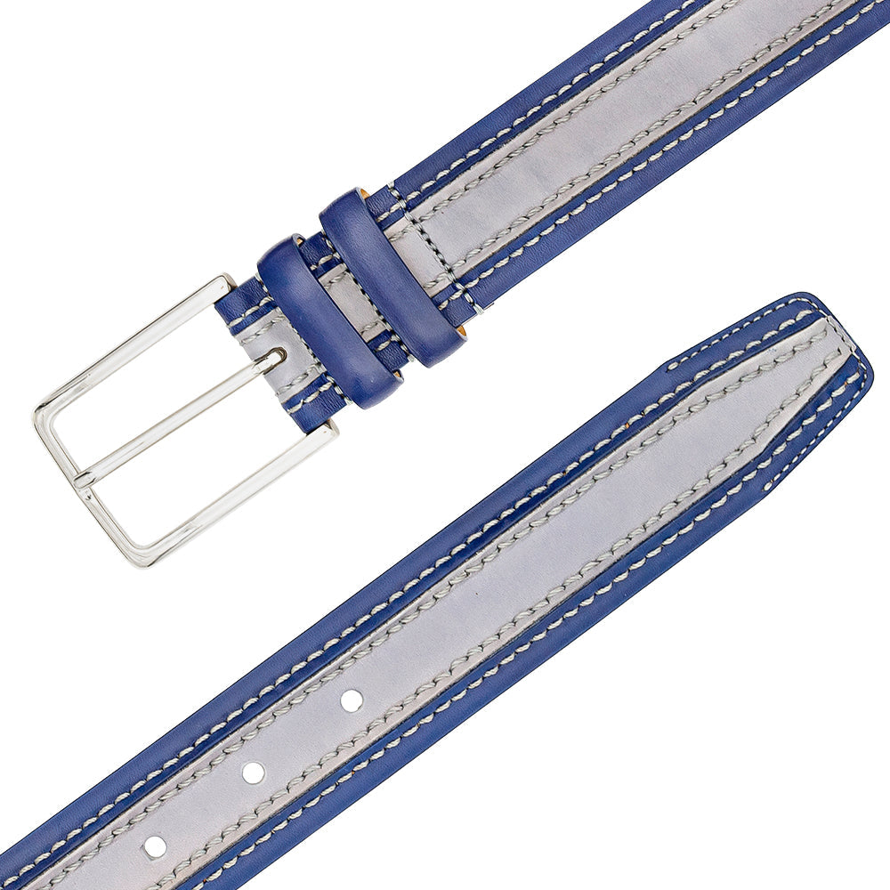 Mezlan Two-Tone Leather Belt - 38