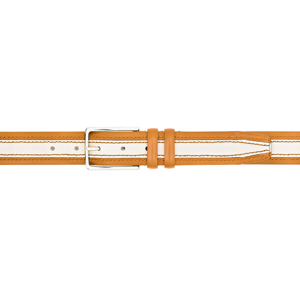 Mezlan Two-Tone Leather Belt - 38