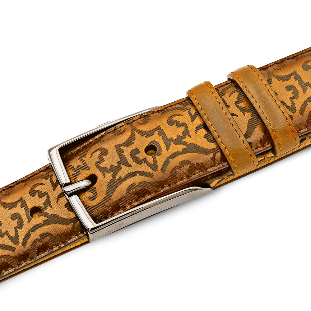 Mezlan Laser-Print Calfskin Belt - 38