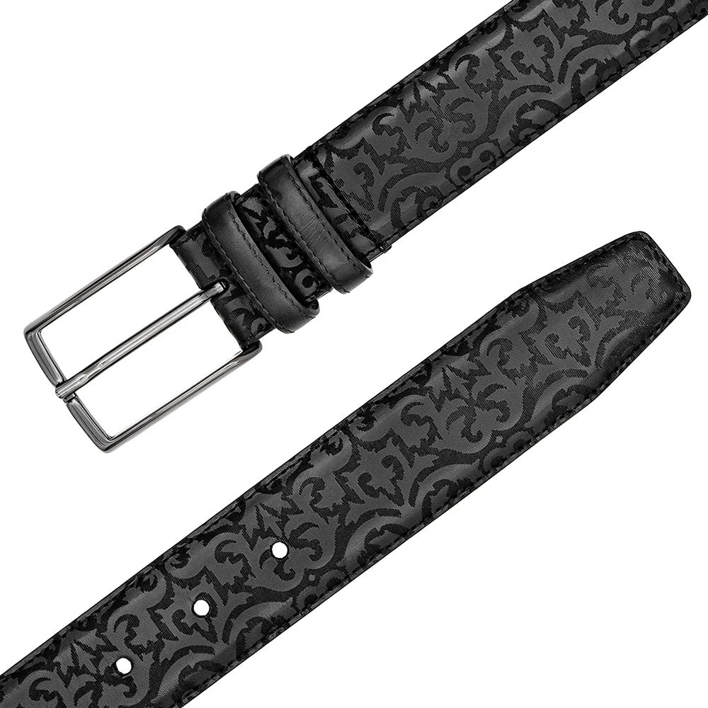 Mezlan Laser-Print Calfskin Belt - 34