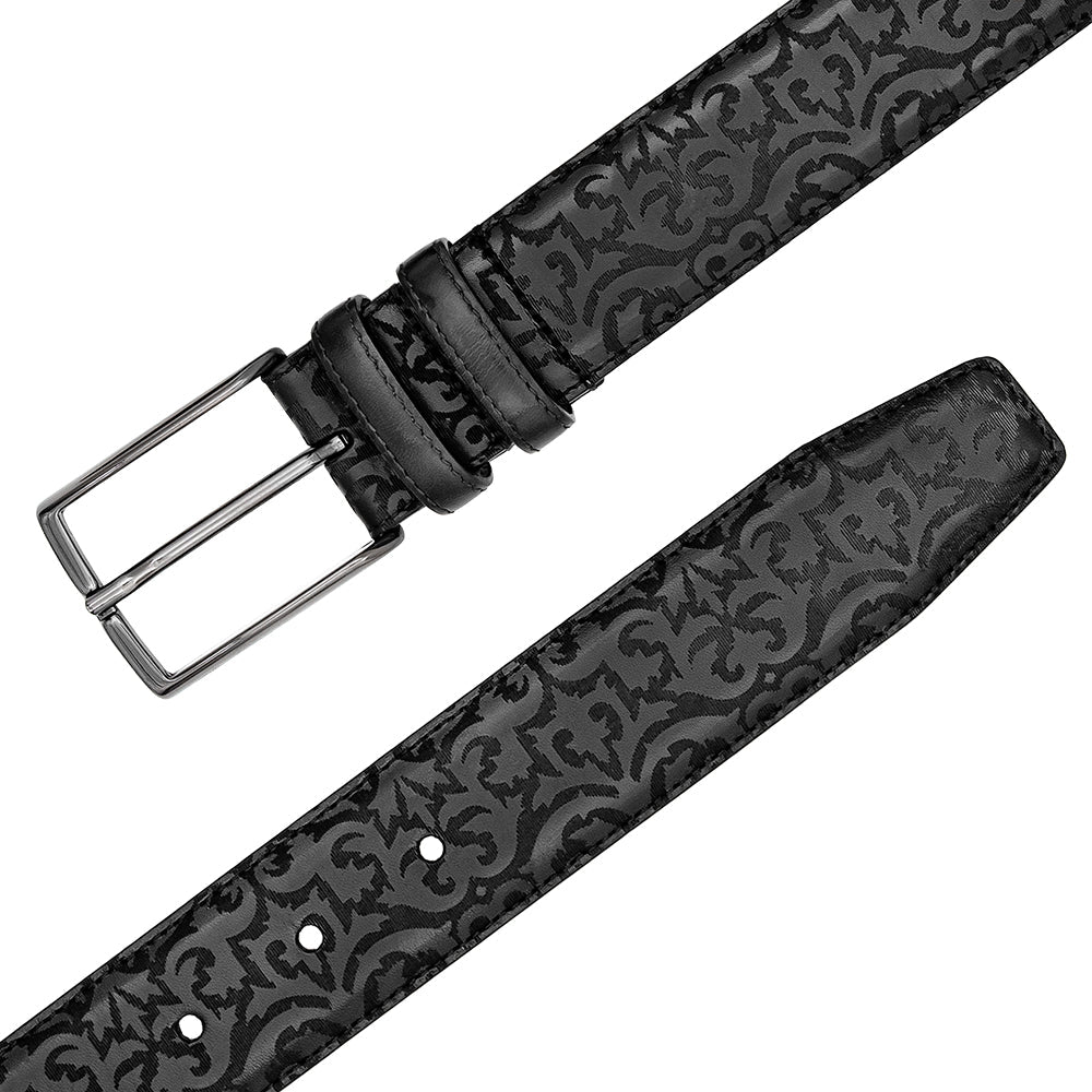 Mezlan Laser-Print Calfskin Belt - 38