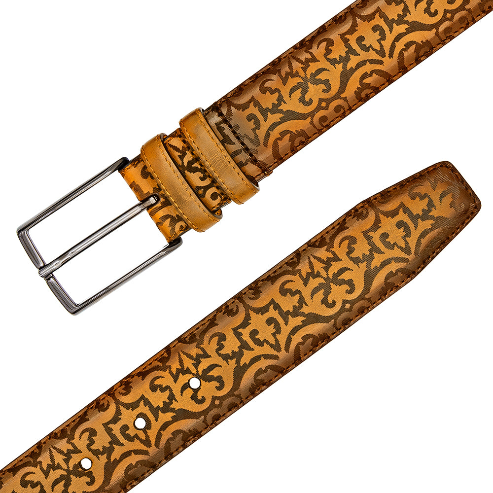 Mezlan Laser-Print Calfskin Belt - 38