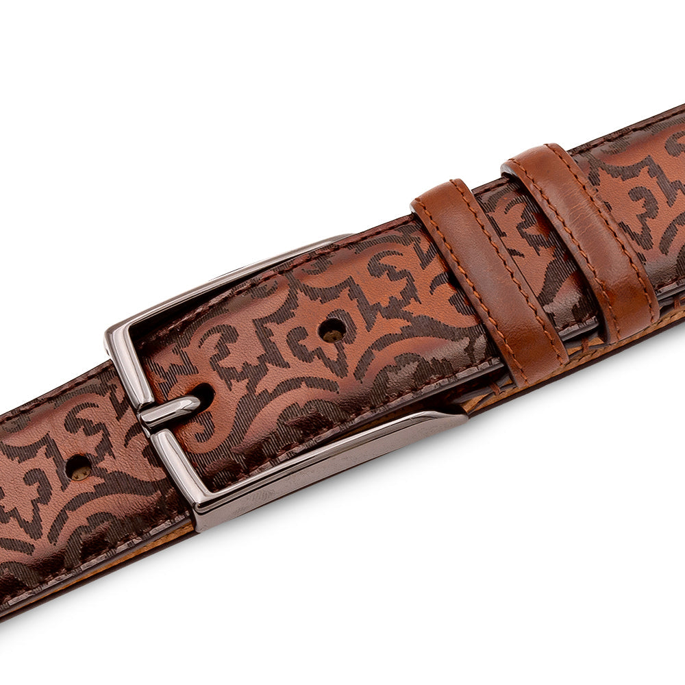 Mezlan Laser-Print Calfskin Belt - 38