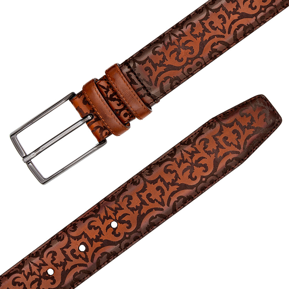 Mezlan Laser-Print Calfskin Belt - 38