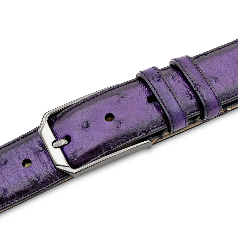 Mezlan Ostrich Skin Belt Purple (AO11678) - 34