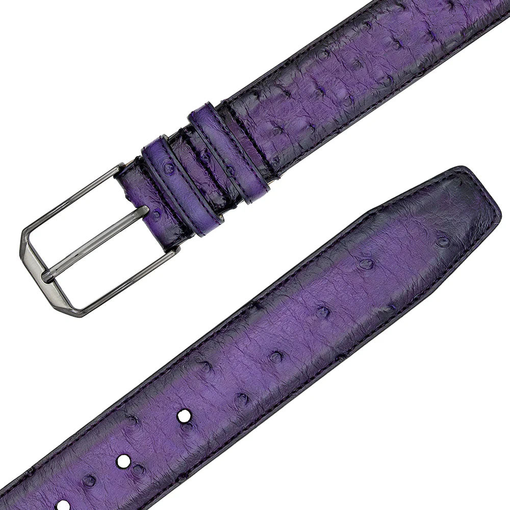 Mezlan Ostrich Skin Belt Purple (AO11678) - 34