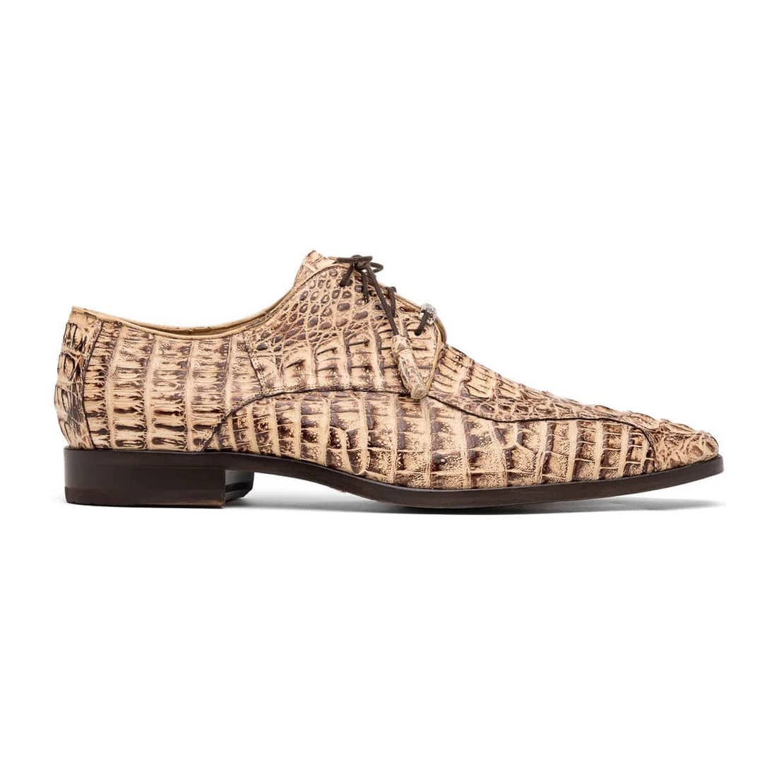 Marco Di Milano Apricena Men'shoes Genuine Caiman Crocodile Dress Derby Oxfords - 6