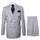 Suit With Pleated Pants Peak Lapel Wool Fabric Suit in Color Solid Grey By Rossiman Athletic Classic Fit