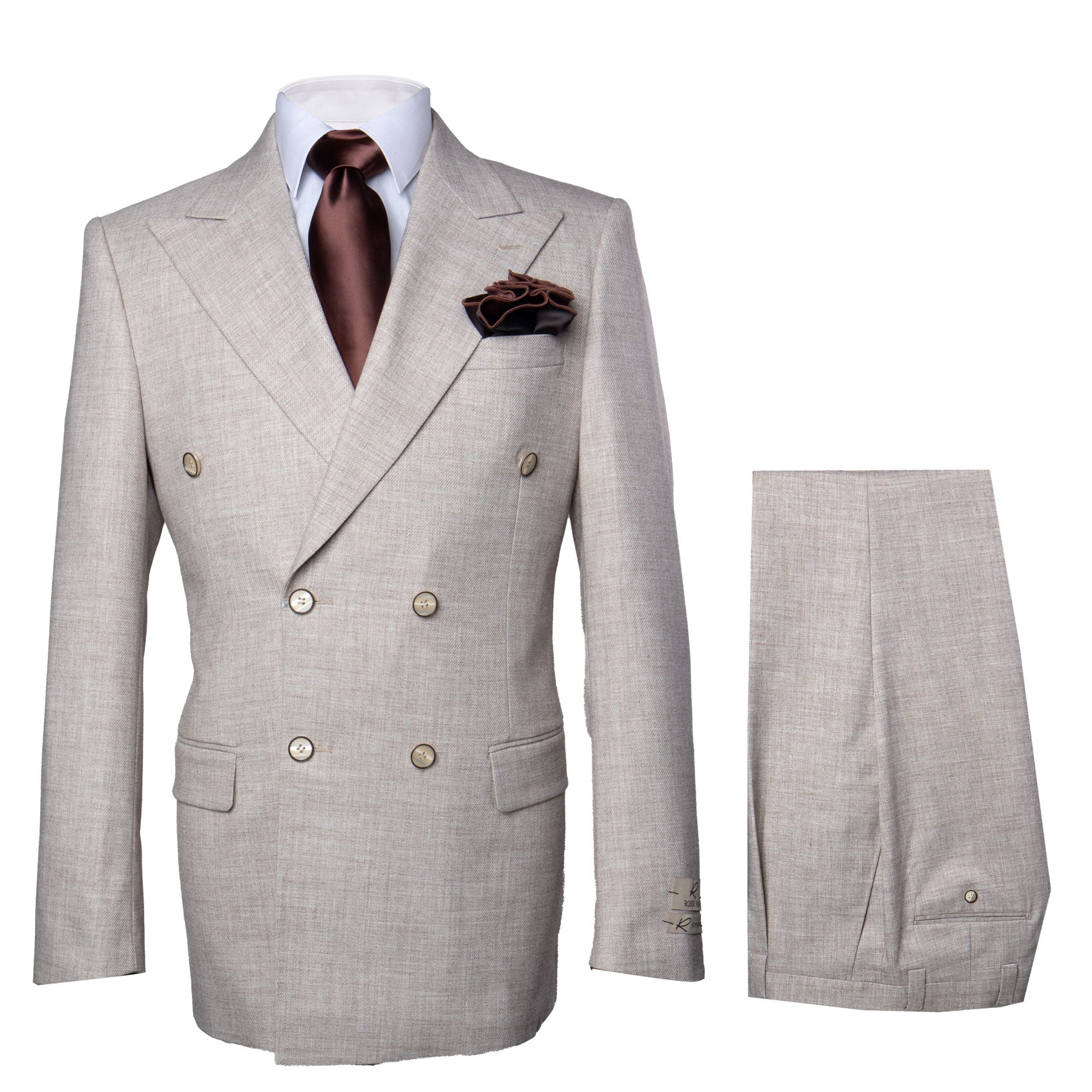 Rossi Man ARTHUR RM2306 Double-Breasted Suit – A Modern Classic for Men - 38R