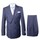 Suit With Pleated Pants Peak Lapel Wool Fabric Suit in Color Navy and White By Rossiman Athletic Classic Fit