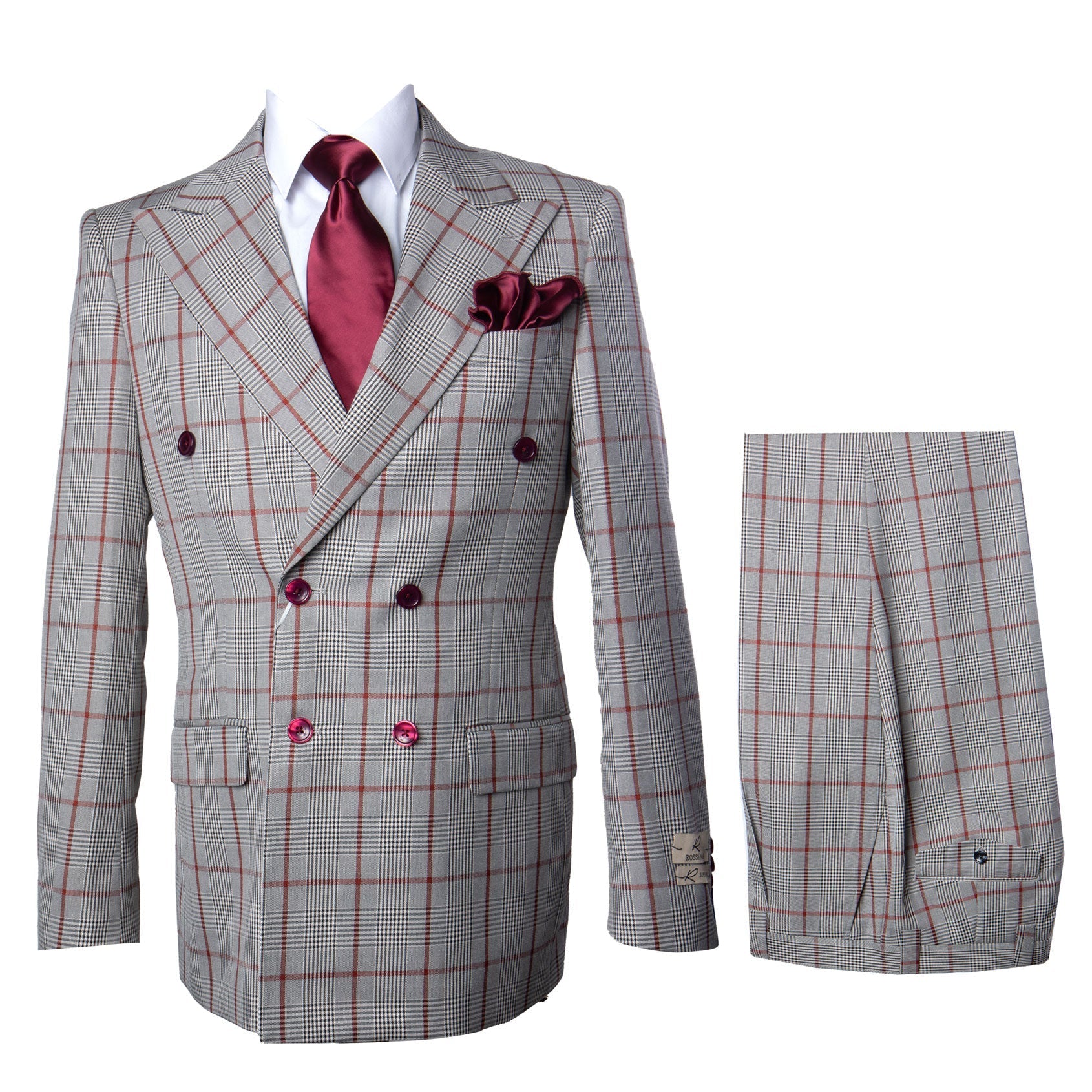 ROSSI MAN DOUBLE BREASTED SUIT ARTHUR RM2321 - 38R