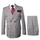 Suit With Pleated Pants Peak Lapel Wool Fabric Suit in Color Grey By Rossiman Athletic Classic Fit