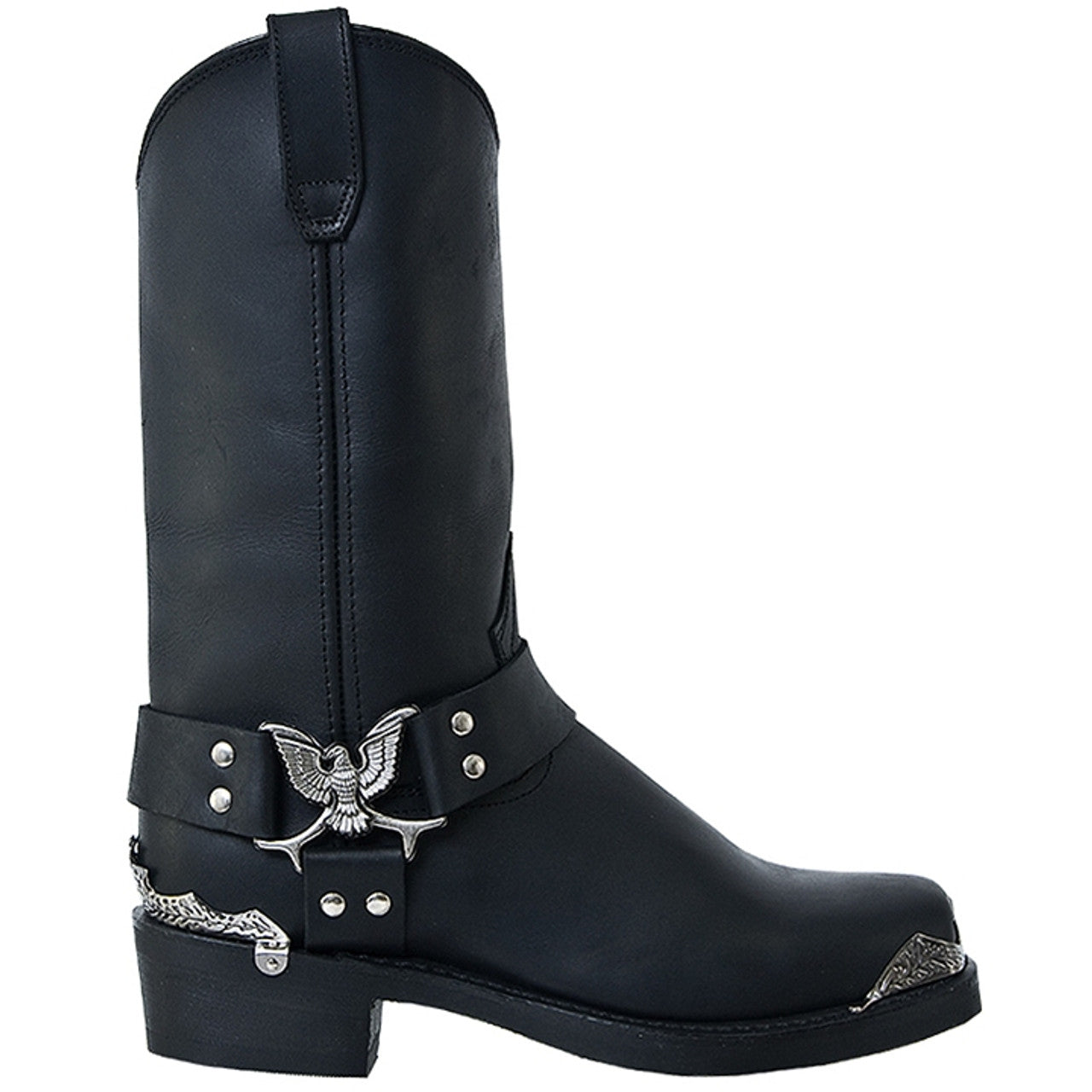 Dingo Black Leather Biker Boots - 6D