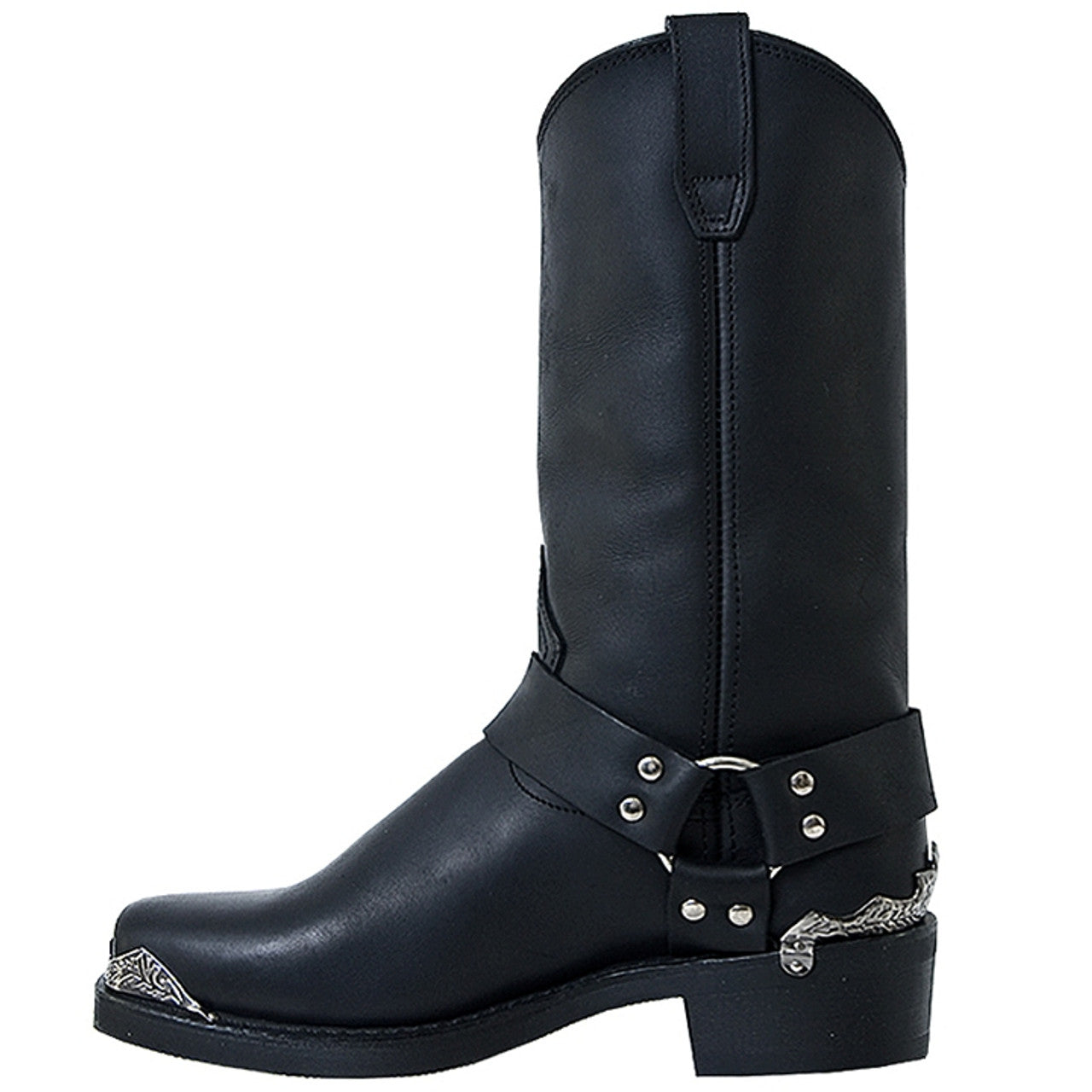 Dingo Black Leather Biker Boots - 6D