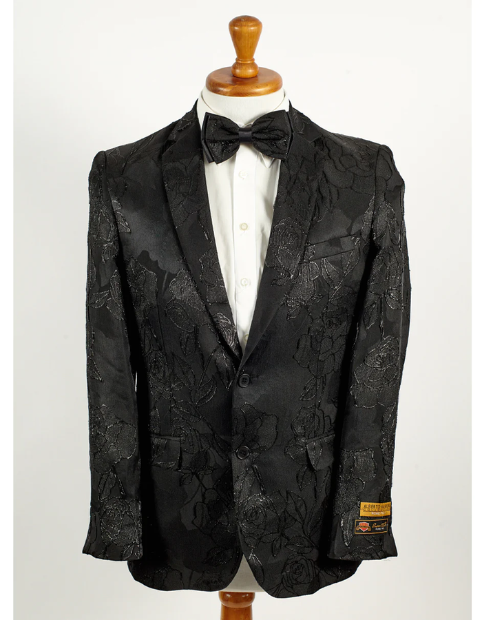 Best Mens 2 Button Black Shiny Floral Paisley Prom 2026 and Wedding Blazer - For Men  Fashion Perfect For Wedding or Prom 2026 or Business  or Church