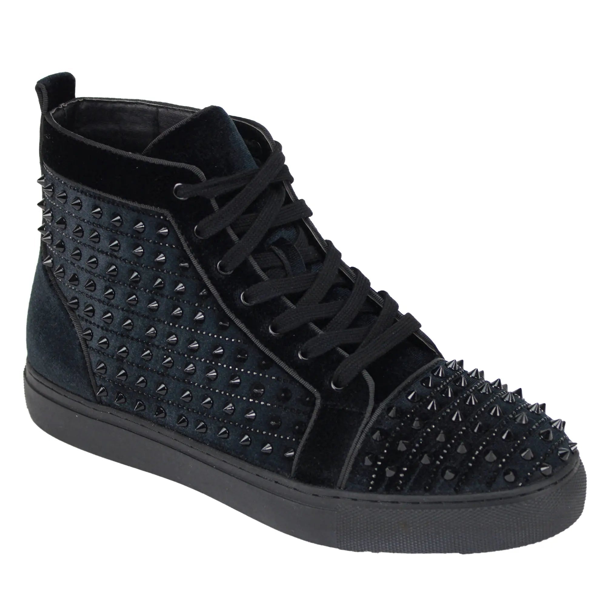 Junior Studded High Top Sneakers - 7 Standard / D / Medium