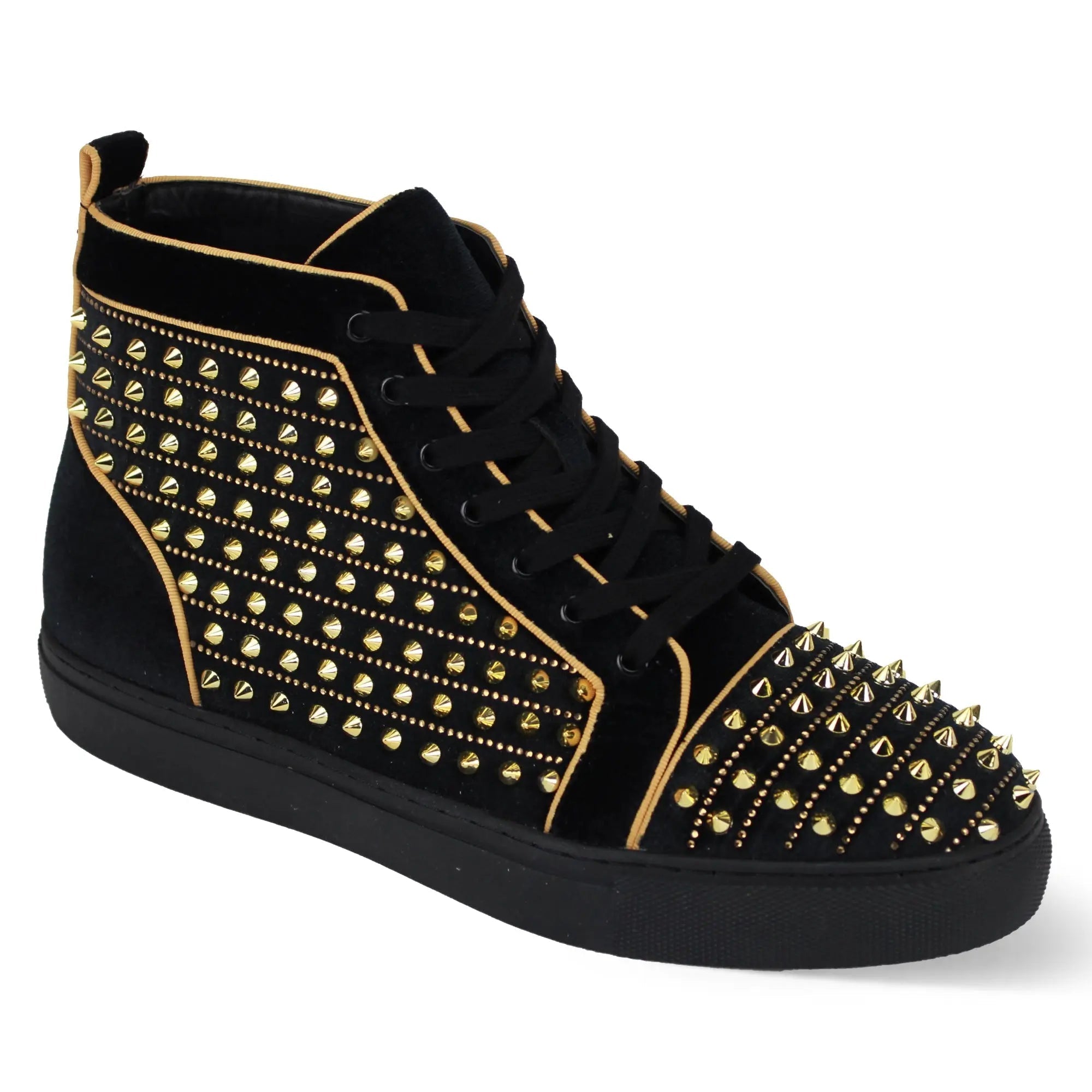 Junior Studded High Top Sneakers - 7 Standard / D / Medium