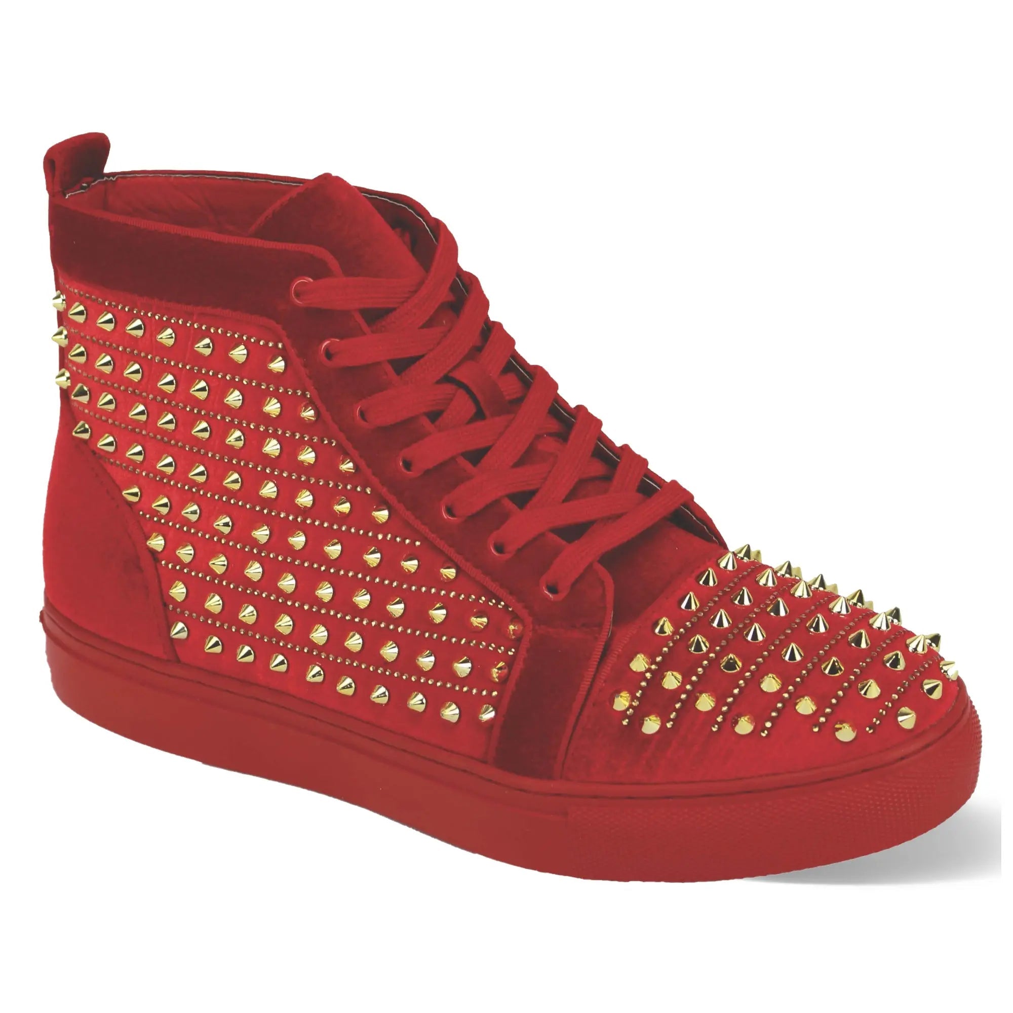 Junior Studded High Top Sneakers - 7 Standard / D / Medium