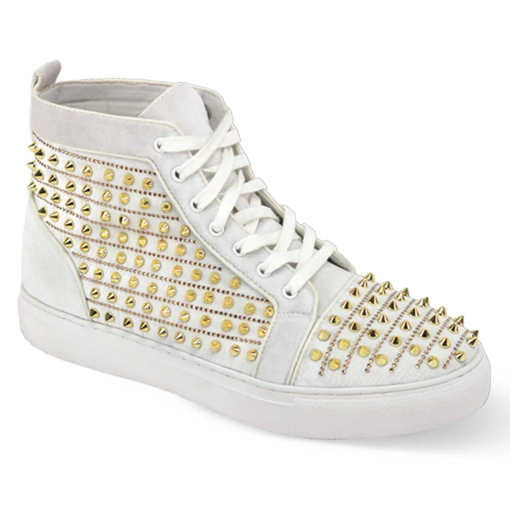 Junior Studded High Top Sneakers - 7 Standard / D / Medium