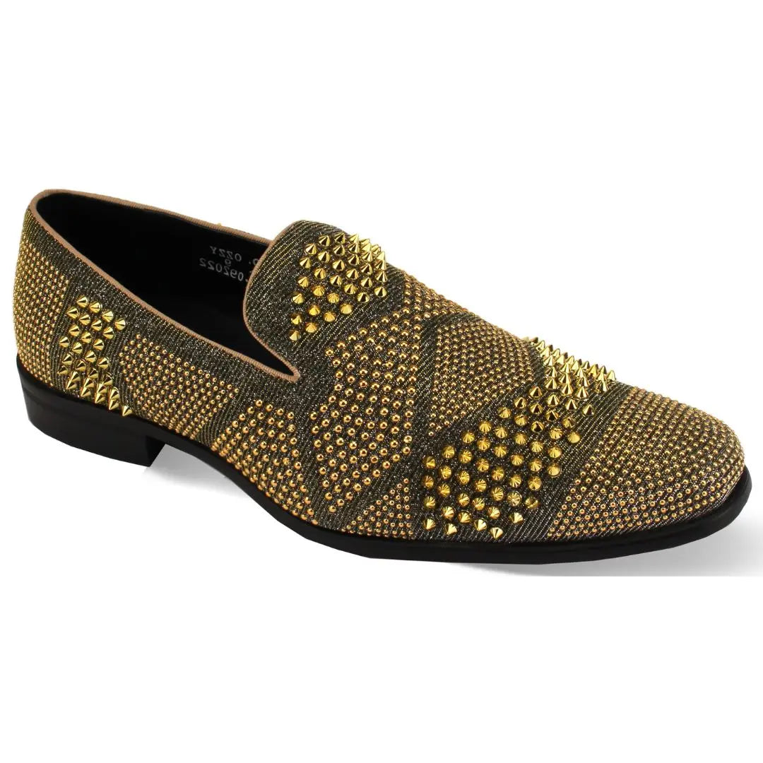 Ozzy Velvet Studded Smoker Shoes - 7 Standard / D / Medium