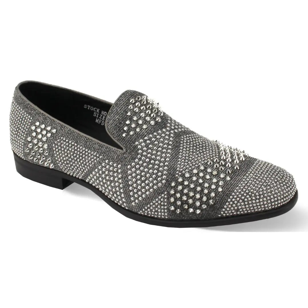 Ozzy Velvet Studded Smoker Shoes - 7 Standard / D / Medium