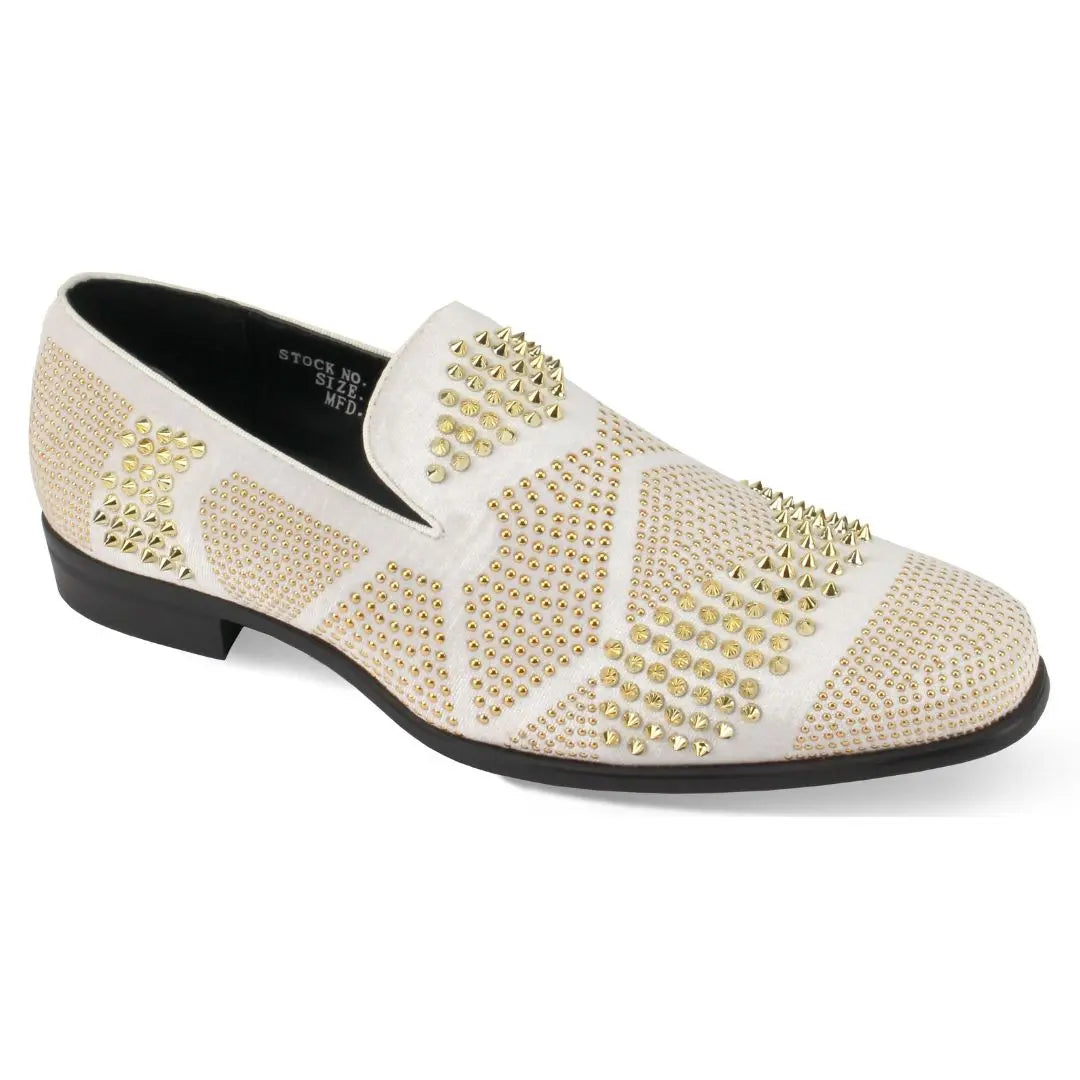 Ozzy Velvet Studded Smoker Shoes - 7 Standard / D / Medium