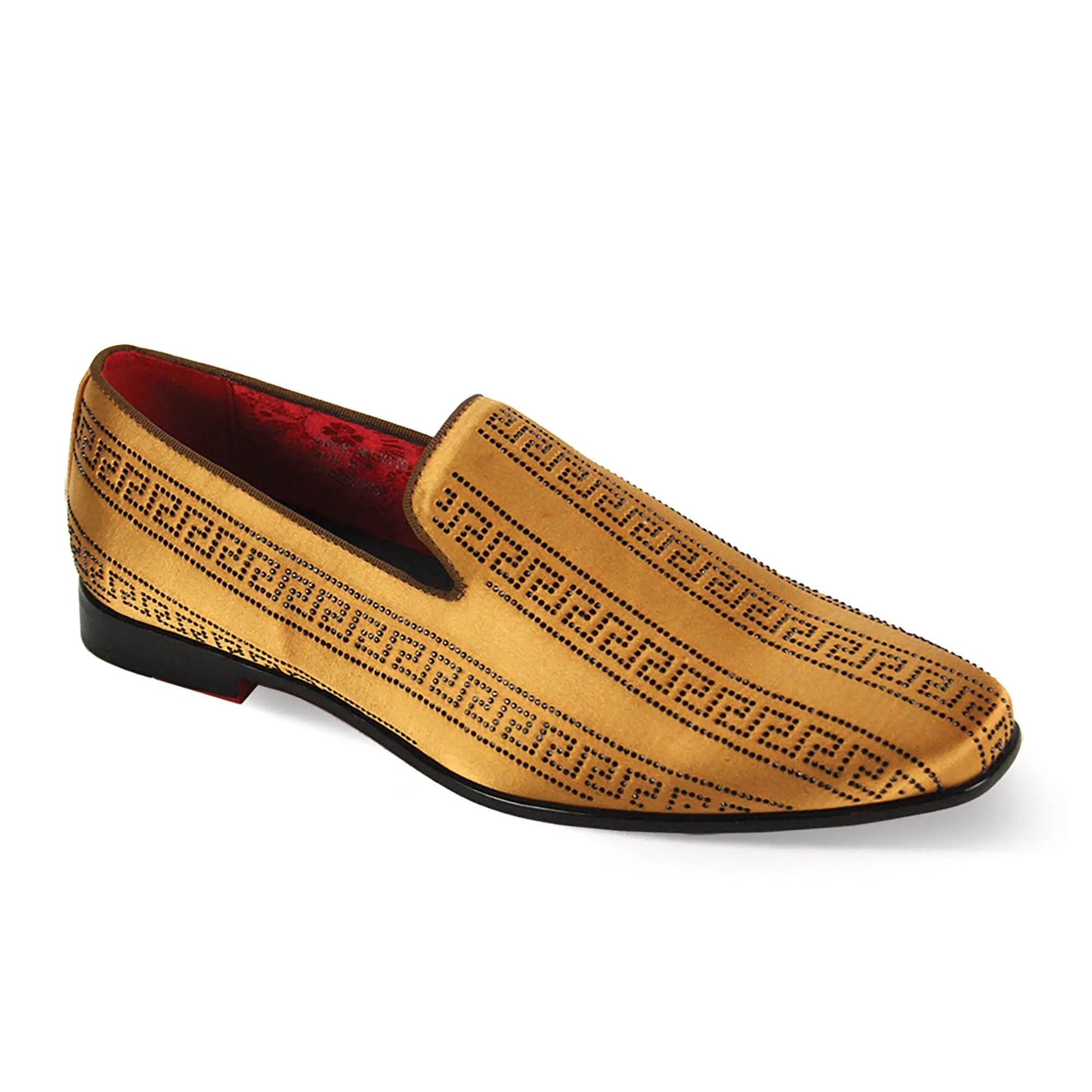 Vito Velvet Rhinestone Slip-On Smoking Loafers - 7 Standard / D / Medium