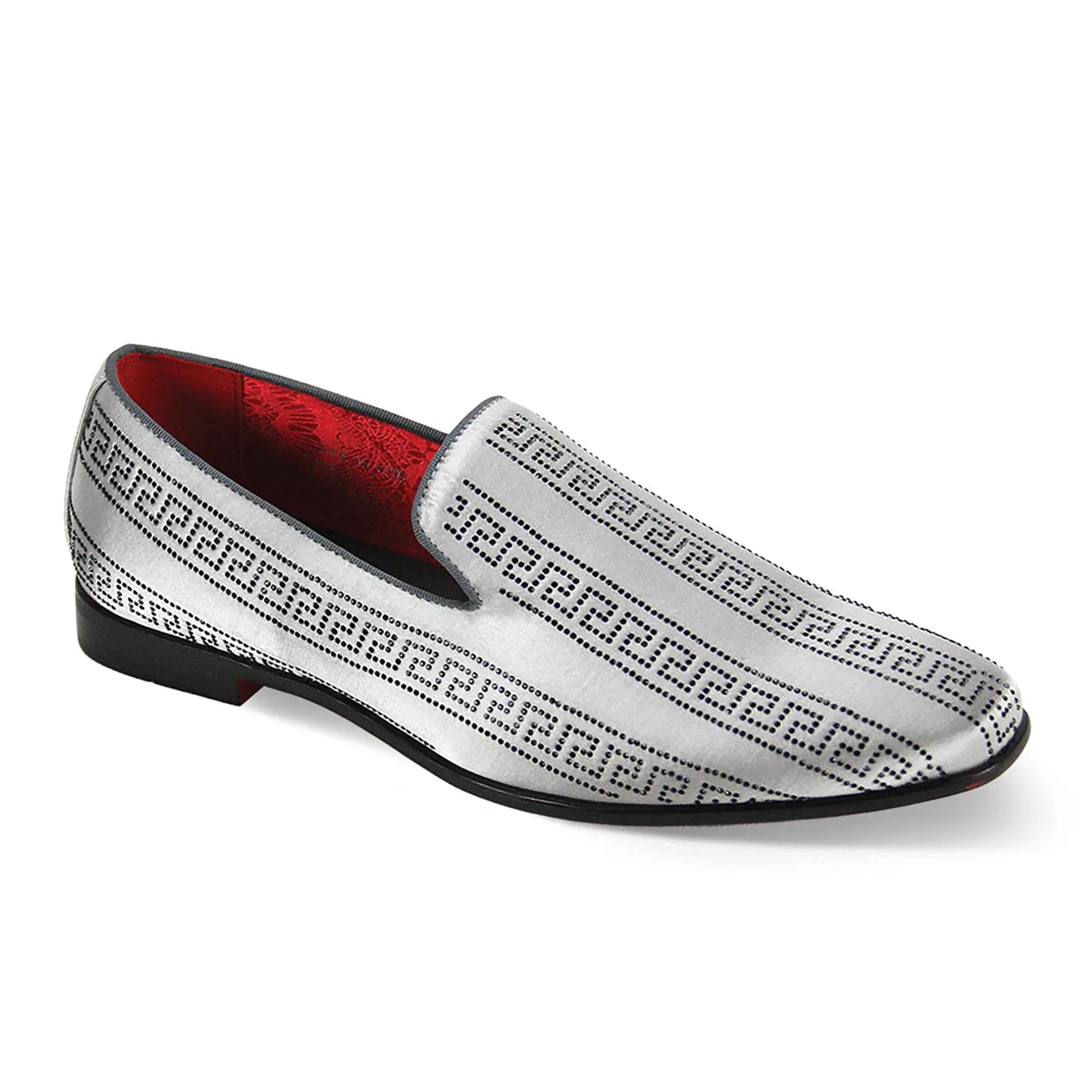 Vito Velvet Rhinestone Slip-On Smoking Loafers - 7 Standard / D / Medium