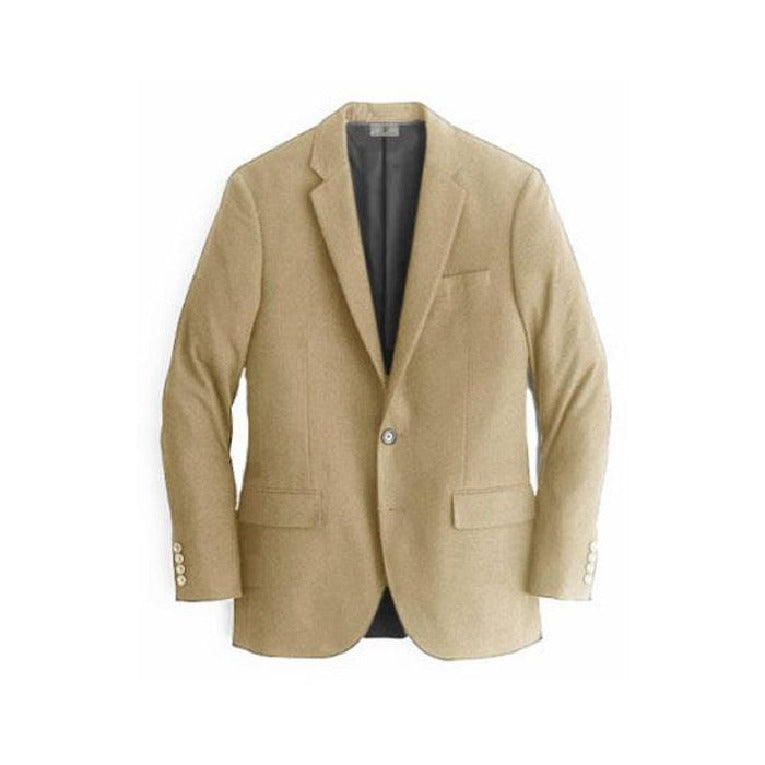 Alberto Nardoni Beige Single Breasted Cashmere Wool