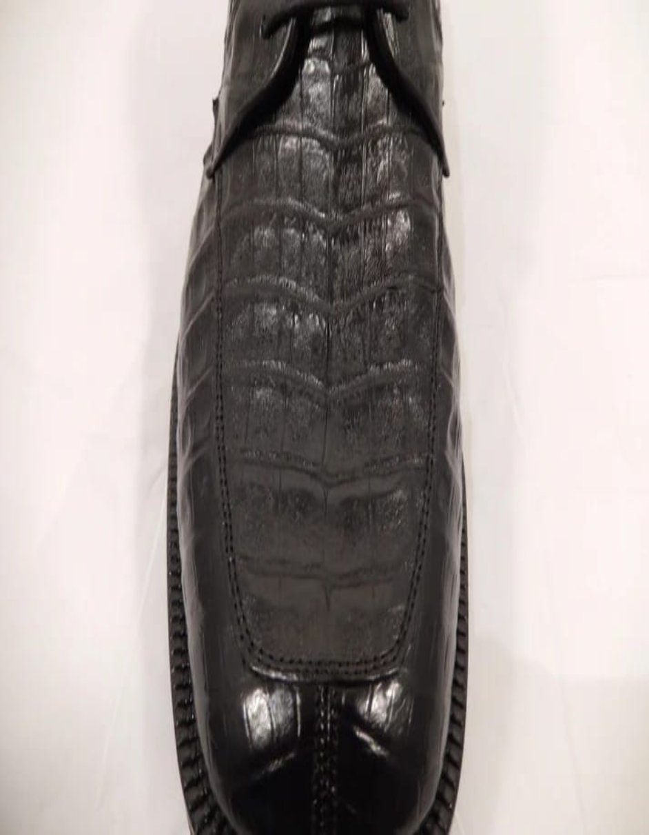 Los Altos All-Over Crocodile Lace Up Ankle Boots - 8