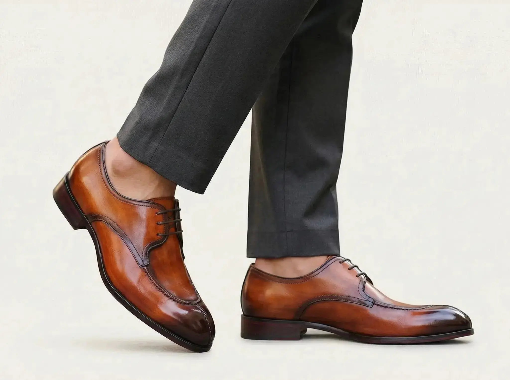 Carrucci Allen Split Toe Derby - Luxury Leather Dress Shoe - 7.5