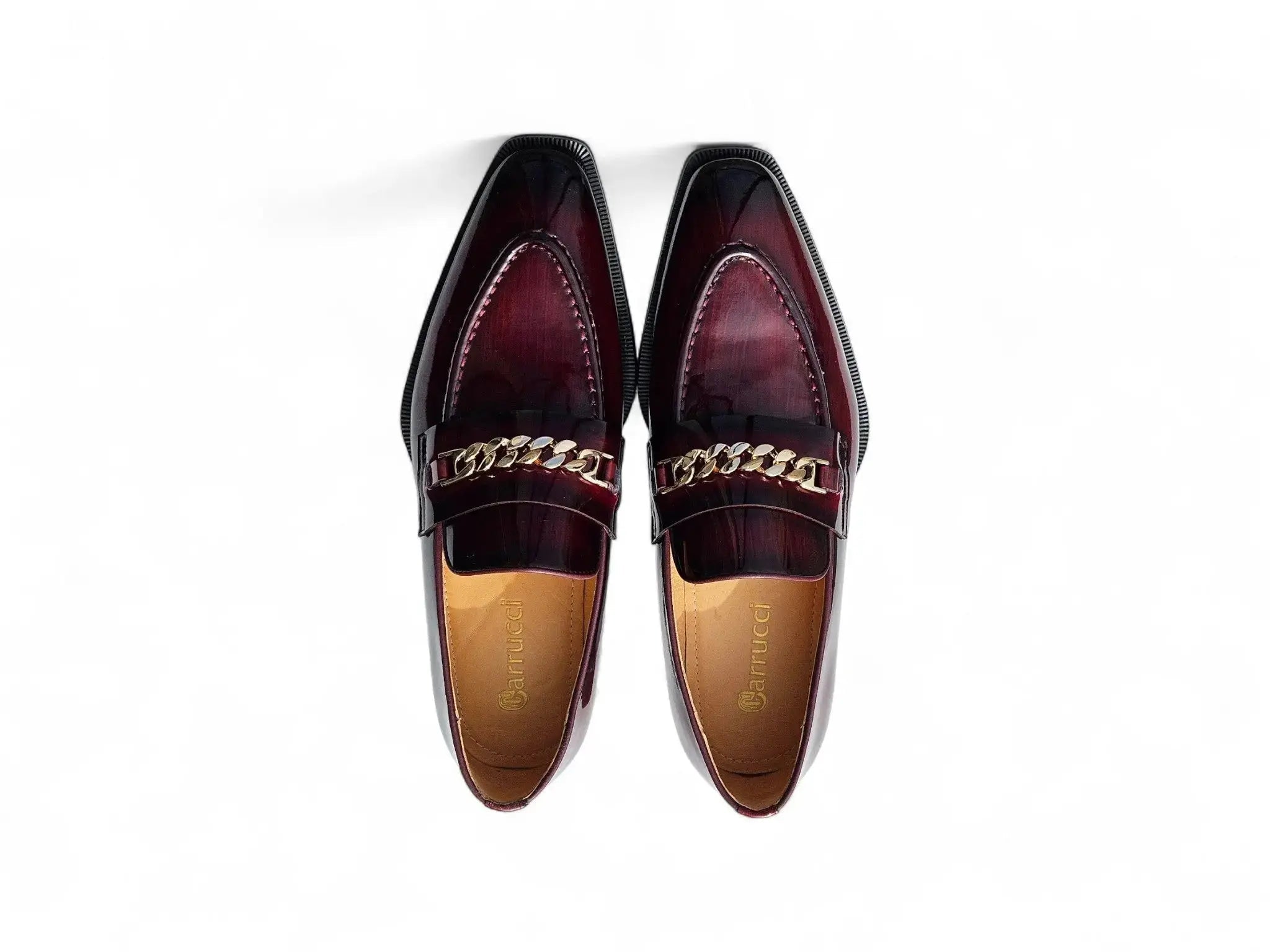 Carrucci Amber Patent Leather Chain Loafers - 8
