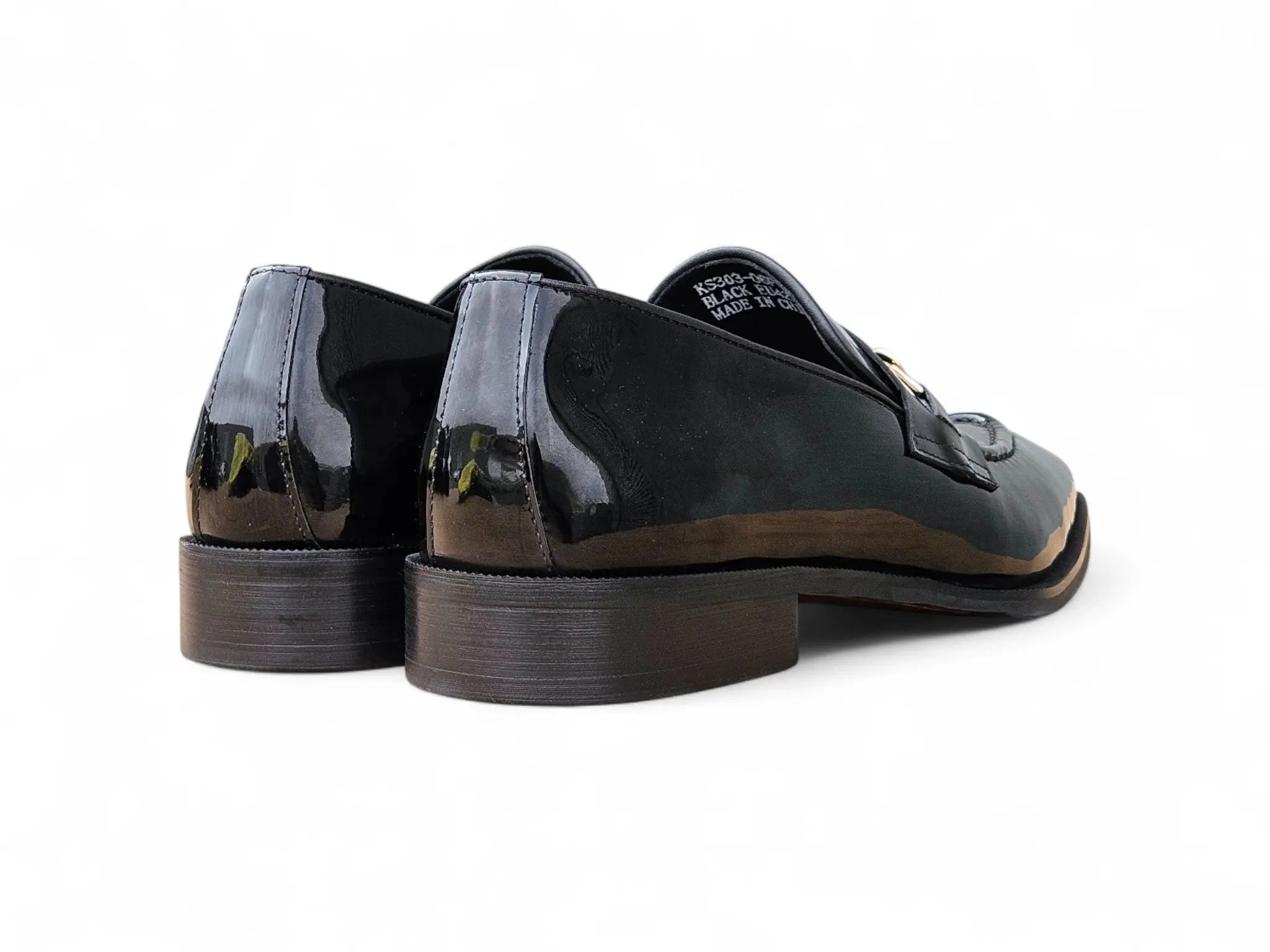Carrucci Amber Patent Leather Chain Loafers