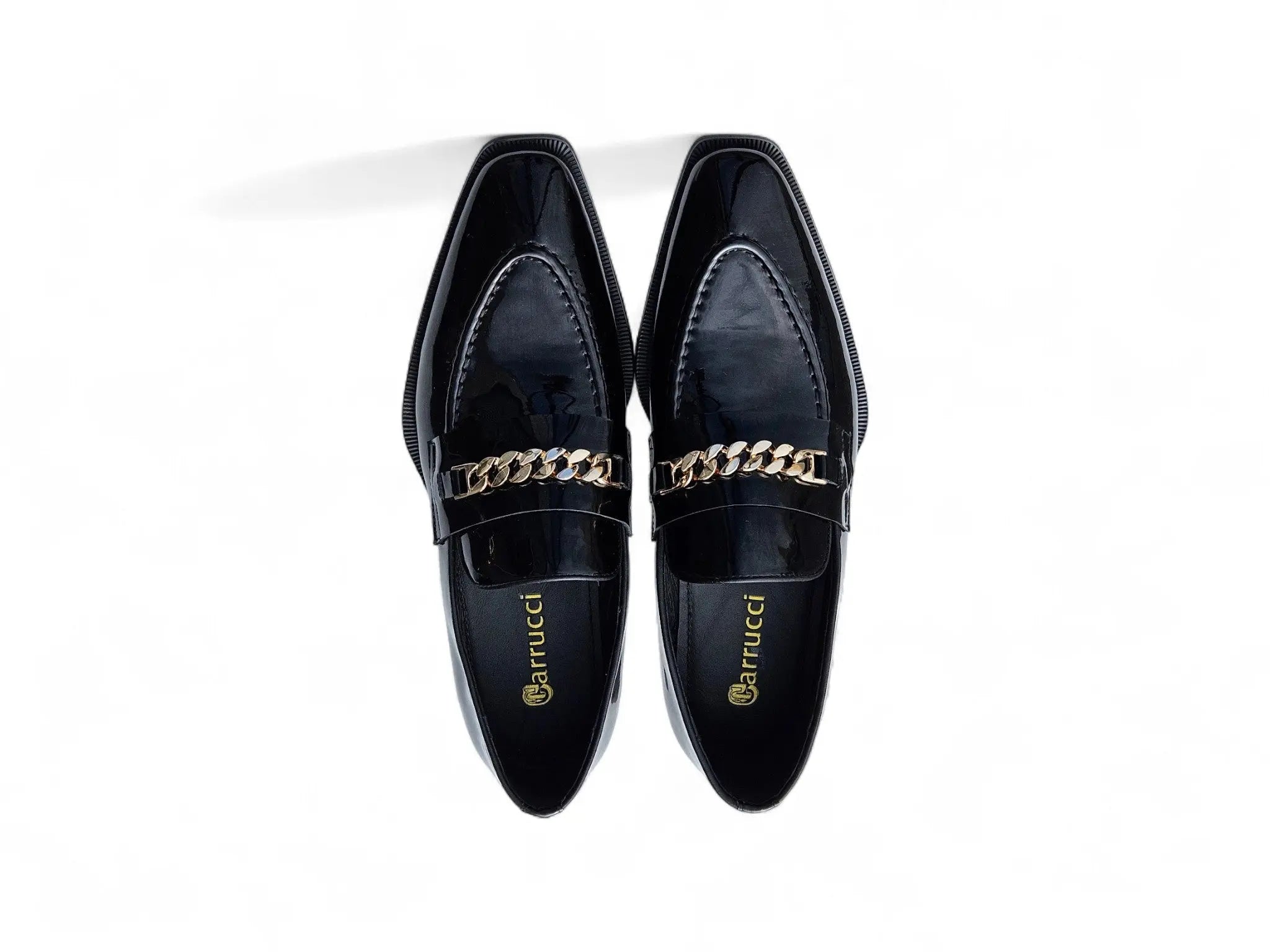 Carrucci Amber Patent Leather Chain Loafers - 8