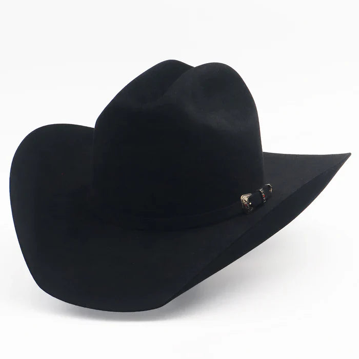 Heritage Black Cowboy Felt 1000x Leather Hat - S