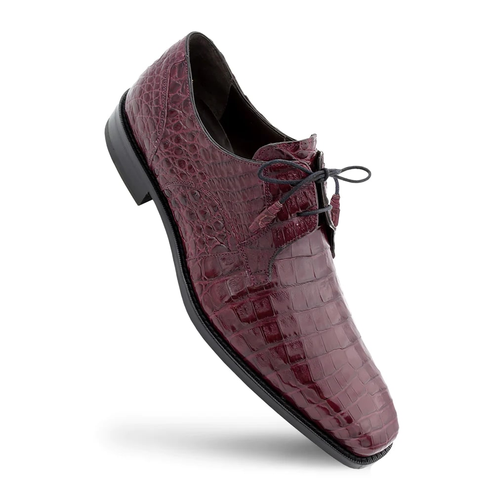 Mezlan Crocodile Derby Shoes - Mezlan Crocodile Derby Dress Shoes - Mezlan Dress Shoe On Sale - 7 Standard / D / Medium