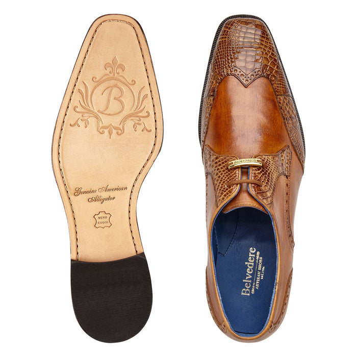 Belvedere Antonio Peanut Alligator Luxury Shoe
