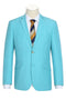 Cheap Priced Suit - Mens Basic Two Button Slim Fit  Aqua Blue Suit