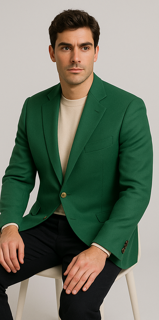 Augusta Green Blazer Men's Classic Brass buttons Blazer Sport Jacket - 38 Regular