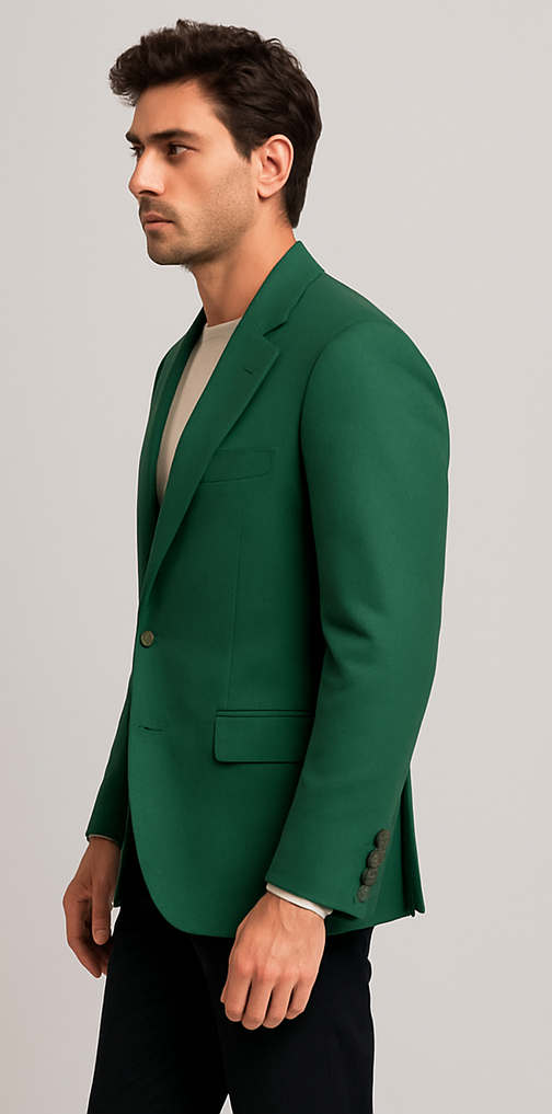 Augusta Green Blazer Men's Classic Brass buttons Blazer Sport Jacket - 38 Regular