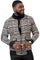 Men's Modern Fit Bomber Jacket inBlack & White Plaid Houndstooth