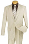 Cheap Priced Suit - Mens 2 Button Classic Poplin Beige Suit