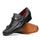 Marco Di Milano Fabro Men's Shoes Black Exotic Crocodile Horsebit Loafers