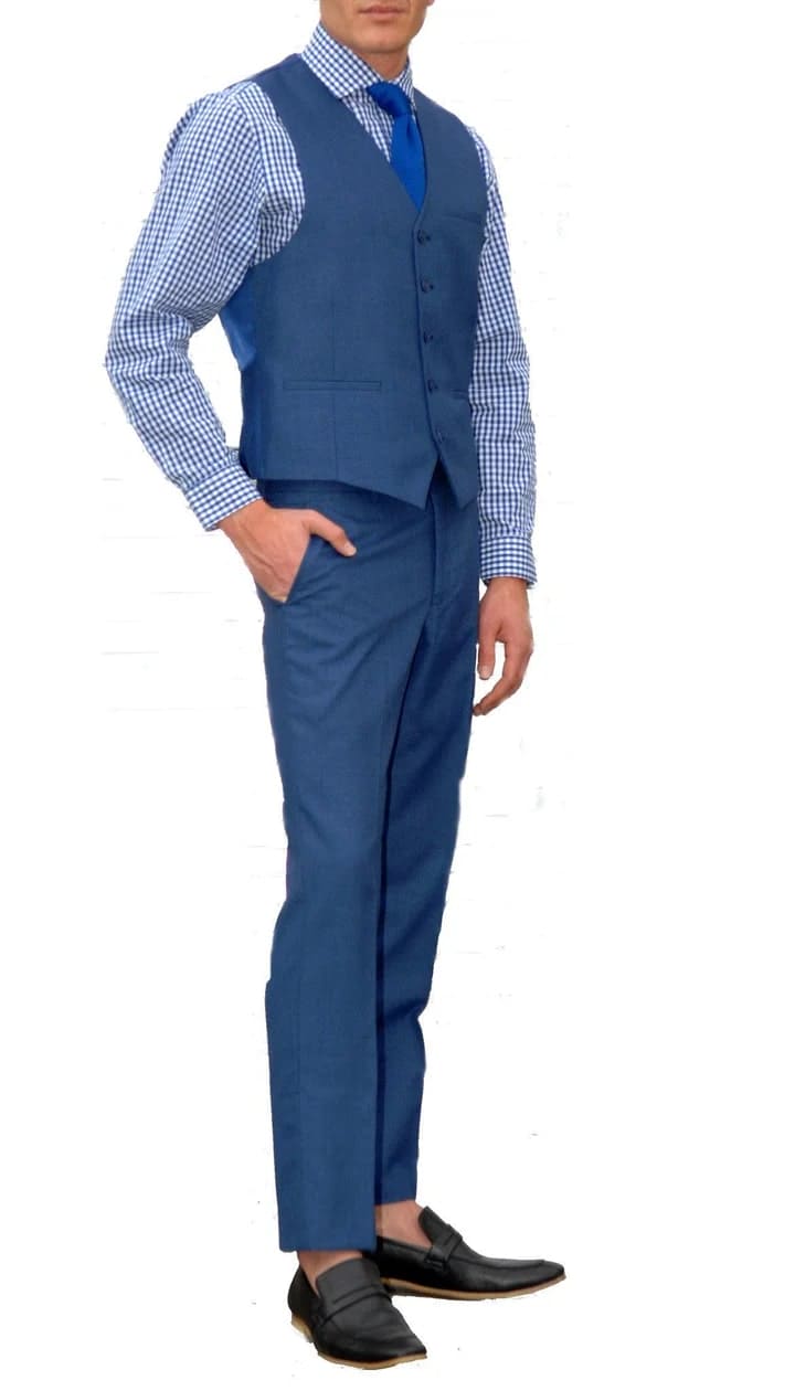 Jax New Blue Slim Fir 3 Piece Suit