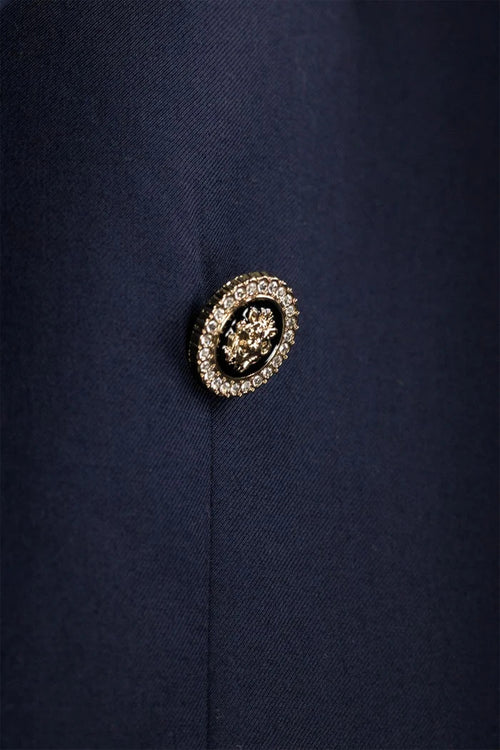 Midnight Navy Modern Fit Double-Breasted Tuxedo Blazer