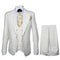 Rossi Man BOND RM1770 Slim Fit 3-Piece White Suit – 1-Button Peak Lapel, Stylish Men’s Formalwear