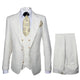 Rossi Man BOND RM1770 Slim Fit 3-Piece White Suit – 1-Button Peak Lapel, Stylish Men’s Formalwear
