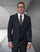 Mens Classic Fit Pleated Pant Wide Peak Lapel Wool Suit with Double Breasted Vest in Grey Pinstripe