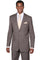 "Charcoal Grey Modern Fit Business Suit - Men's 2 Button Tonal Pinstripe"