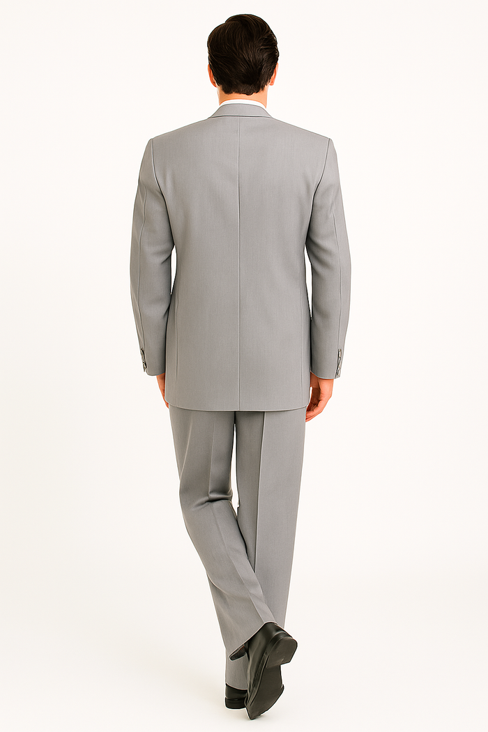Zoot Suit - Mens Double Button Vested Fashion Grey Zoot Suit